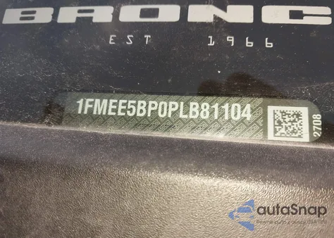 2023 Ford Bronco Big Bend z USA, uszkodzony, nr VIN 1FMEE5BP0PLB81104